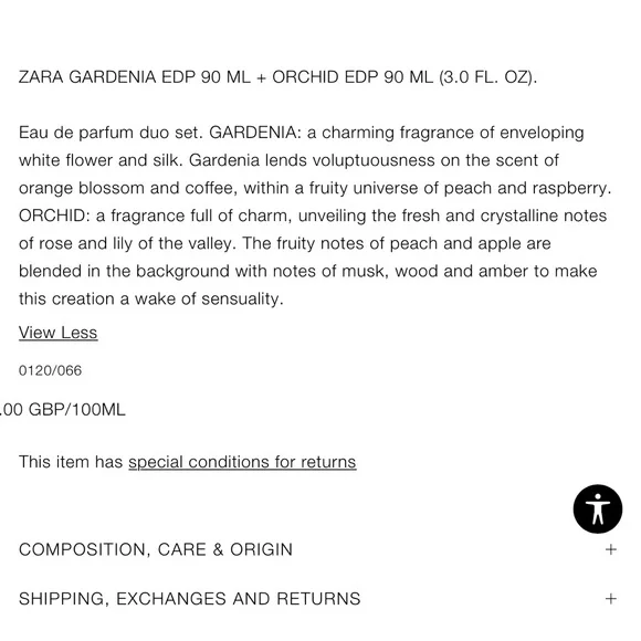 Zara Bloom Orchid & Gardenia Eau De Parfum 2x 100ml Perfume Gift Set Duo - Picture 12 of 12